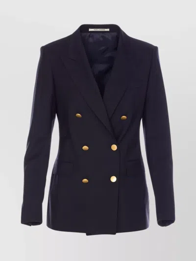 TAGLIATORE GOLD BUTTONED V-NECK JACKET SPLIT DETAIL