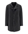 Tagliatore Water Repellent Virgin Wool Coat In Black