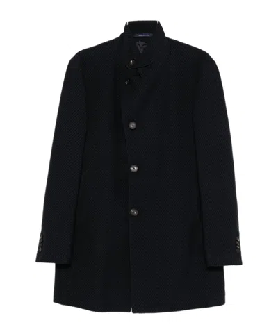 TAGLIATORE GORDON HIGH-NECK BUTTONED COAT