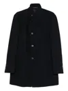 Tagliatore 'gordon' High-necked Coat  In Black