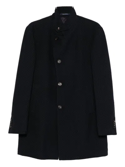 Tagliatore 'gordon' High-necked Coat  In Black