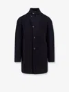 Tagliatore Virgin Wool And Cashmere Coat In Black