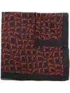 Tagliatore Graphic-print Scarf In Black