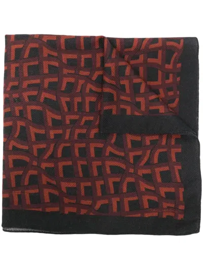 Tagliatore Graphic-print Scarf In Black