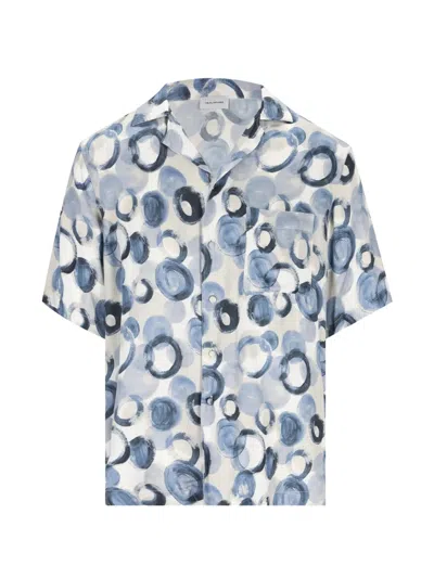 Tagliatore Graphic-print Short-sleeve Shirt In Neutral