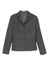 Tagliatore Tailored Gray Jacket With Notched Collar In Gray