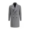 Tagliatore Gray Fleece Wool Coat In Gray
