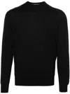 Tagliatore Twin Fine-ribbed Pullover In Black