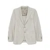 Tagliatore Long-sleeved Suit Jacket In White