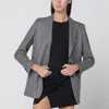 Tagliatore Single Breasted Wool Blazer In Gray