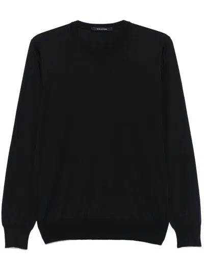 Tagliatore Gray Sweater In Blue