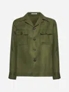 Tagliatore Green Linen Tempest Overshirt