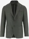 Tagliatore Single Breasted Wool Jacket In Green