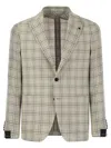 Tagliatore Men Check Pattern Jacket In Grey