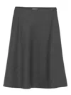 Tagliatore Knee-length A-line Skirt In Soft Virgin Wool Blend In Gray