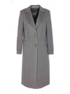 Tagliatore Grey Amanda Coat With Frontal Buttons Closure In Gray