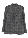 Tagliatore Plaid Tailored Jacket With Notch Lapels In Gray
