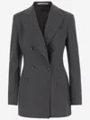 Tagliatore Stretch Wool Double-breasted Jacket In Black