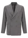 Tagliatore 'montecarlo' Blazer Featuring Back Vent In Grey