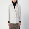 Tagliatore Grey M\u00e9lange Double-breasted Jacket In Wool In Grigio