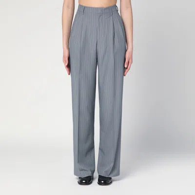 TAGLIATORE TAGLIATORE GREY PINSTRIPE TROUSERS