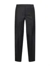 Tagliatore Grey Pinstripe Virgin Wool Garcon Trousers In Gray