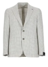 Tagliatore Single-breasted Checked Blazer In Grey