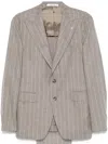 Tagliatore Pinstriped Suit In Grey