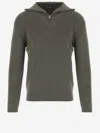 Tagliatore Ribbed Zip-neck Sweater In Gray
