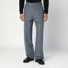 Tagliatore Wool Trousers With Wide Leg And Pockets In Gray