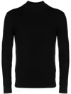 Tagliatore Mock-neck Knitted Jumper In Black