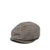 Tagliatore Herringbone-pattern Logo-plaque Beret