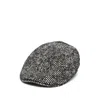 Tagliatore Donald Herringbone Cap Hats Black