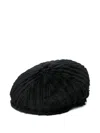 Tagliatore Berretto Buddy Velluto Nero Cotone Hats Black In Black