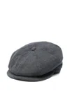 Tagliatore Logo-charm Wool Beret In Gray