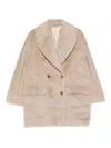 Tagliatore Double-breasted Alpaca-wool Blend Coat With Wide Lapels In Neutral