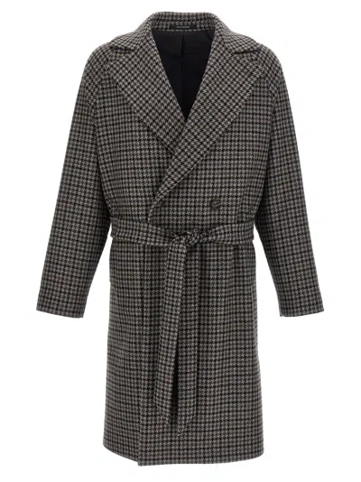 Tagliatore Hendricks Coats And Trench Coats Multicolor In Black