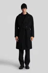 Tagliatore Wool Double-breasted Coat In Black