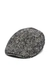 Tagliatore Donald Herringbone Cap Hats Black