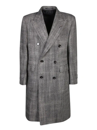Tagliatore Herringbone Black/grey Coat