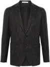 Tagliatore Herringbone Blazer In Brown