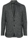Tagliatore Herringbone Blazer In Black