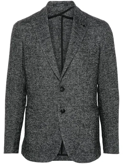Tagliatore Herringbone Blazer In Grey