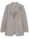 Tagliatore Herringbone Blazer In Grey
