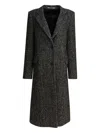 Tagliatore Single-breasted Herringbone Coat In Gray