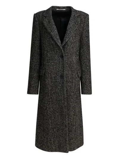 TAGLIATORE HERRINGBONE BUTTON COAT
