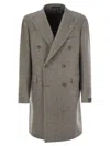 Tagliatore Men's Herringbone Coat In Grey
