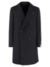 Tagliatore Arden Double-breasted Coat In Blue