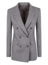 Tagliatore Herringbone Double-breasted Jacket In Gray