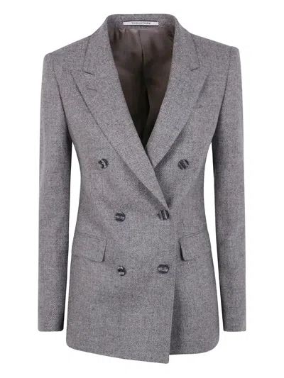 TAGLIATORE HERRINGBONE DOUBLE-BREASTED JACKET